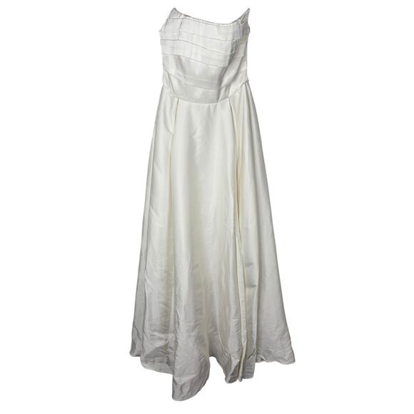 Sau Lee Heidi Wedding Gown Satin Strapless Bridal Formal Fairytale Princess Sz 6 - Picture 4 of 12